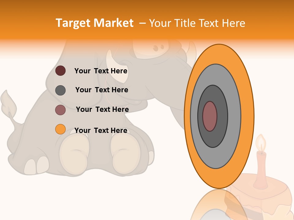 Cartoon Food Calf PowerPoint Template