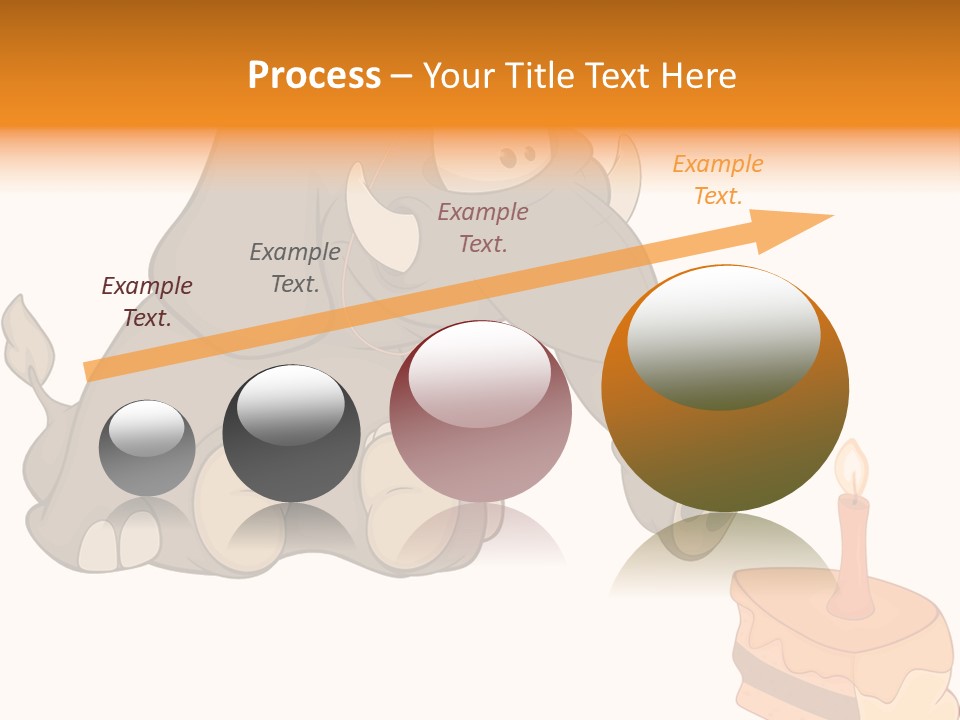 Cartoon Food Calf PowerPoint Template