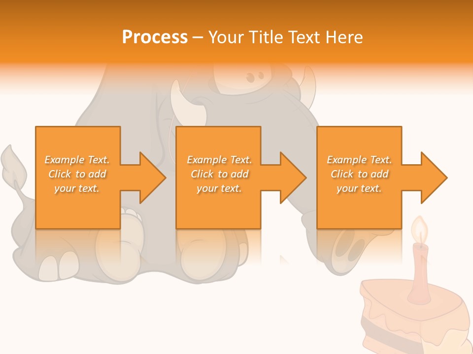 Cartoon Food Calf PowerPoint Template