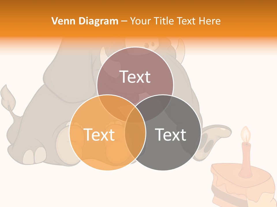 Cartoon Food Calf PowerPoint Template