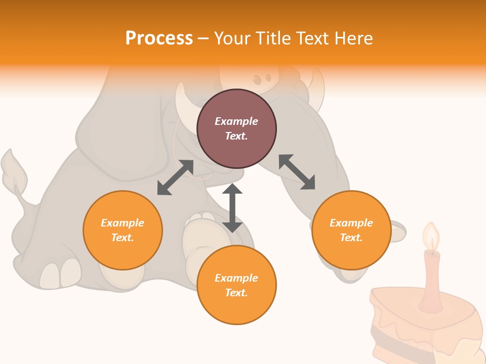 Cartoon Food Calf PowerPoint Template