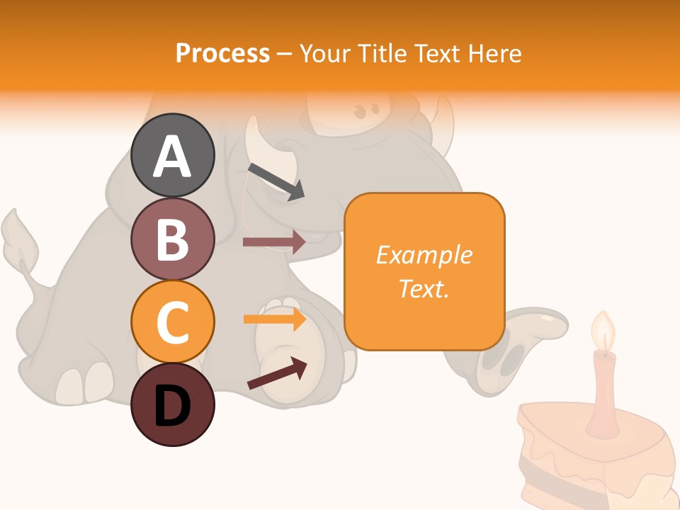 Cartoon Food Calf PowerPoint Template