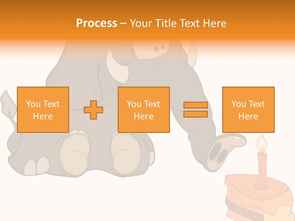 Cartoon Food Calf PowerPoint Template