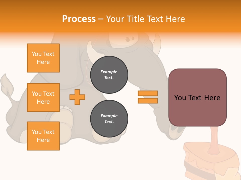 Cartoon Food Calf PowerPoint Template