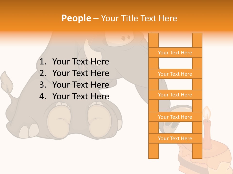 Cartoon Food Calf PowerPoint Template