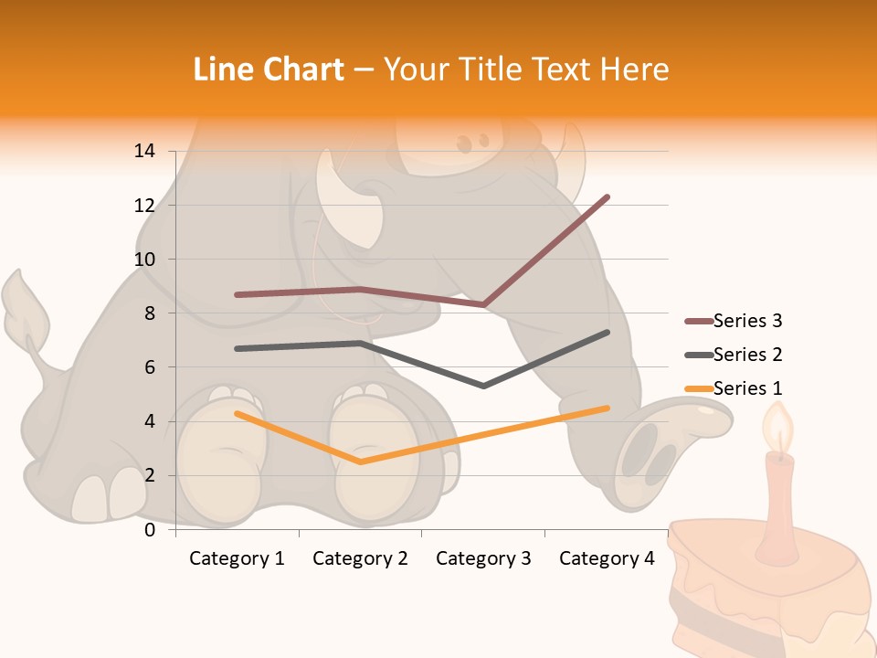 Cartoon Food Calf PowerPoint Template