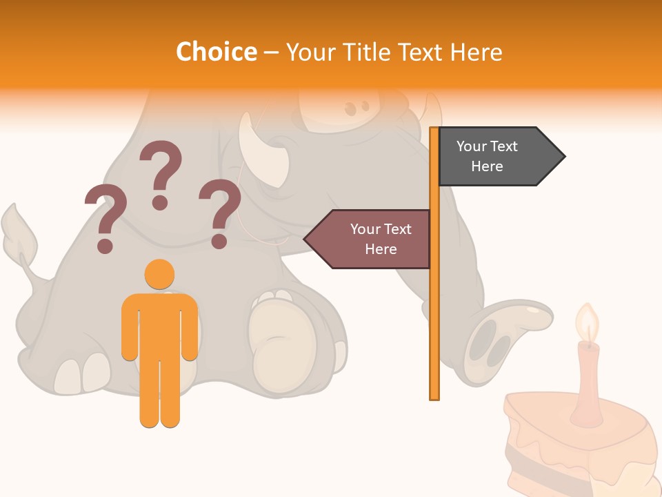 Cartoon Food Calf PowerPoint Template