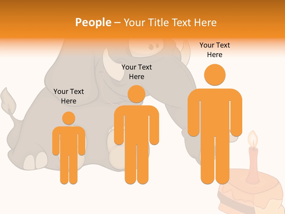 Cartoon Food Calf PowerPoint Template