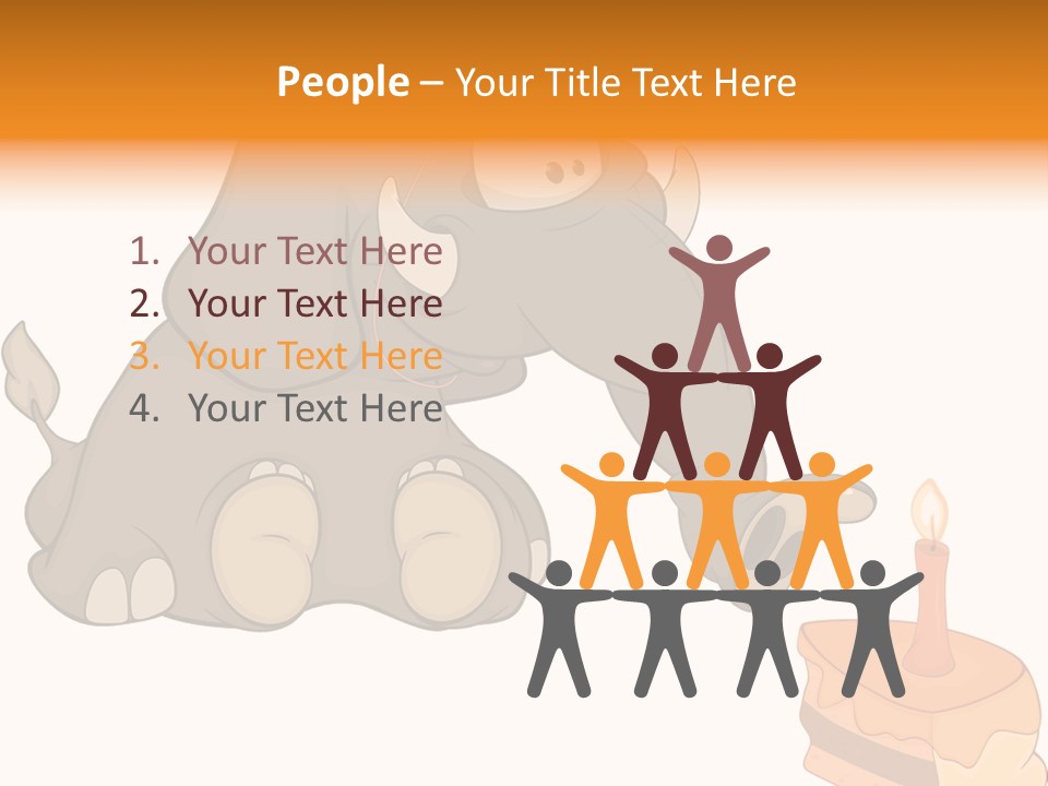 Cartoon Food Calf PowerPoint Template