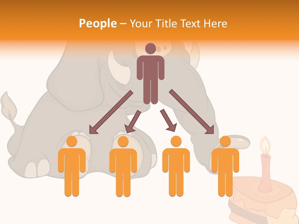 Cartoon Food Calf PowerPoint Template