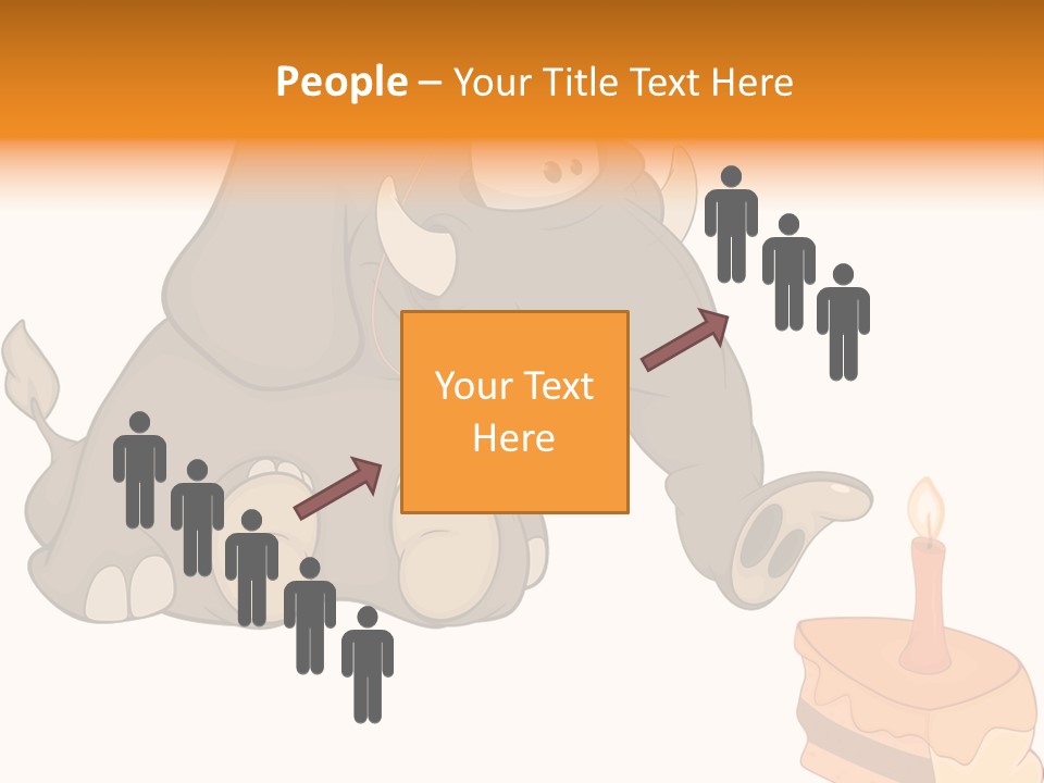 Cartoon Food Calf PowerPoint Template