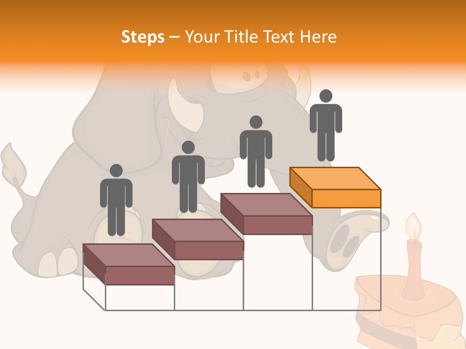 Cartoon Food Calf PowerPoint Template