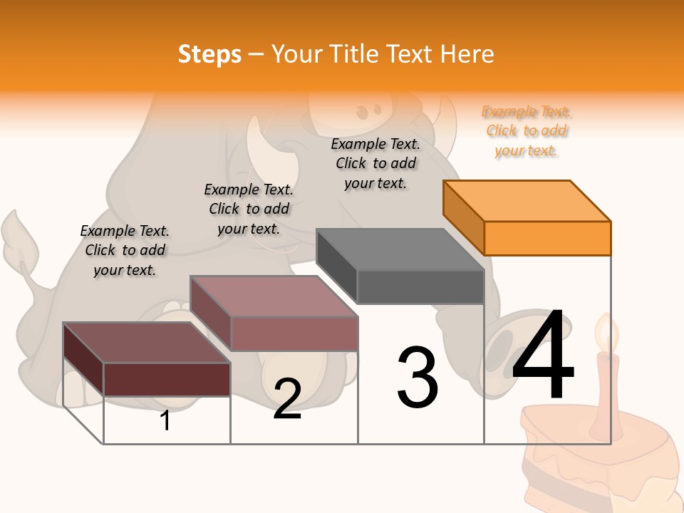 Cartoon Food Calf PowerPoint Template