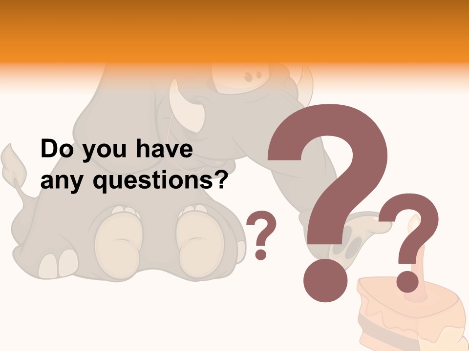 Cartoon Food Calf PowerPoint Template