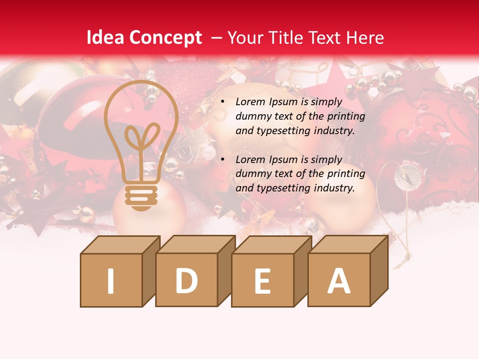 Celebration Ornaments Decorations PowerPoint Template