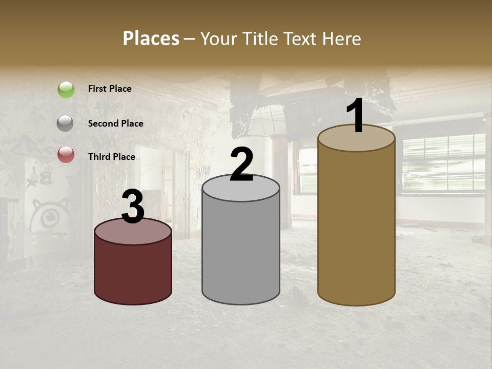 Deserted Home Damaged PowerPoint Template