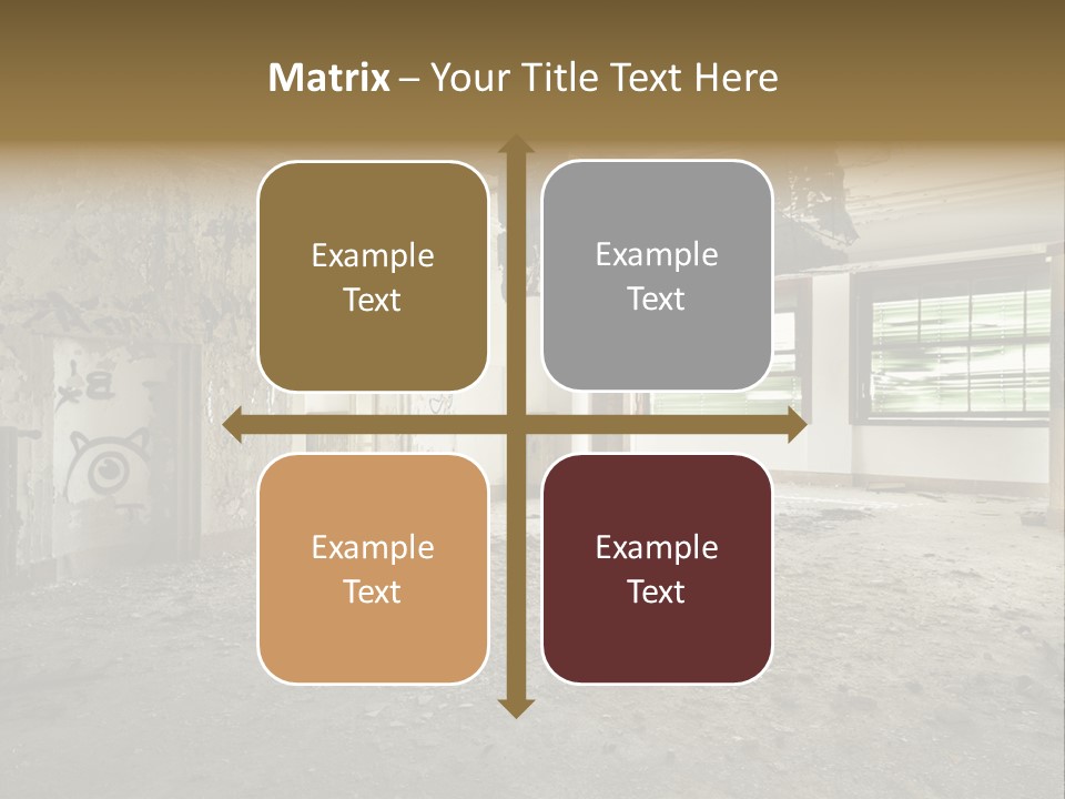 Deserted Home Damaged PowerPoint Template