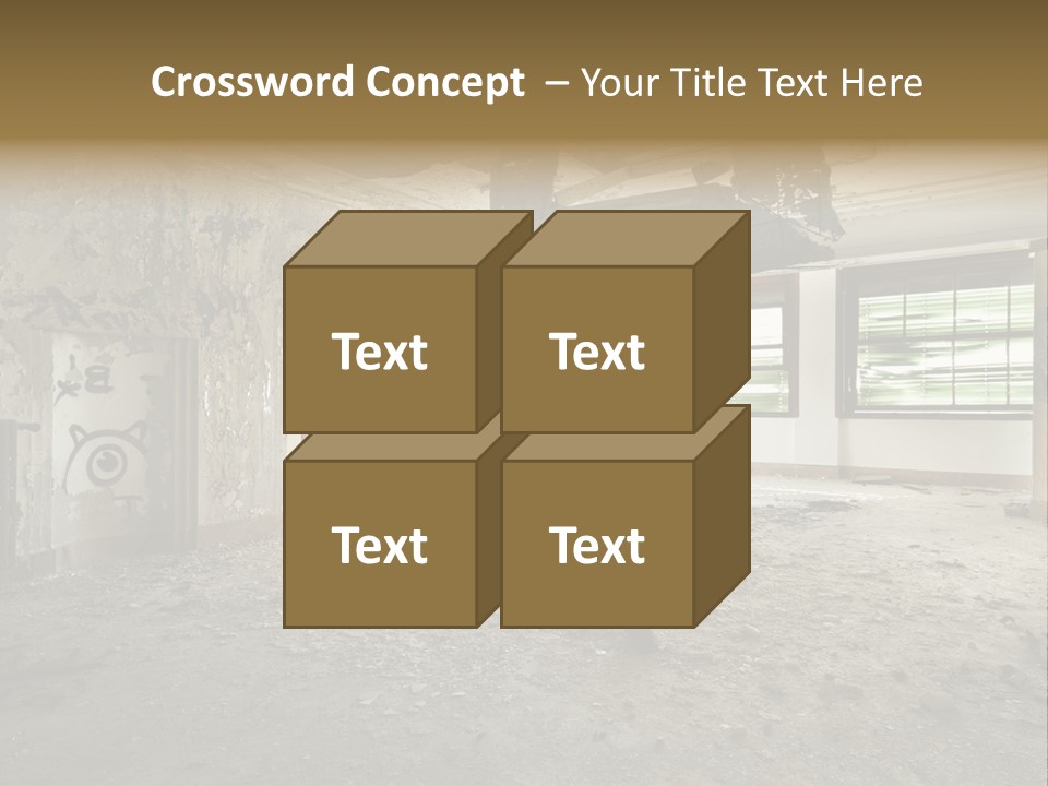 Deserted Home Damaged PowerPoint Template