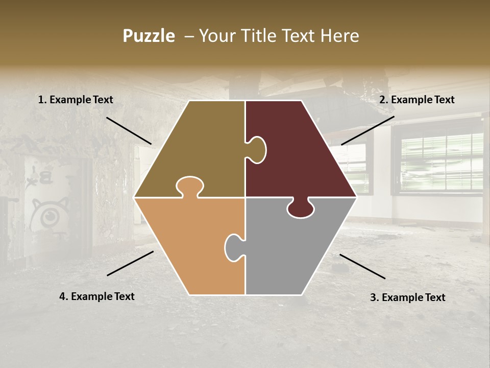 Deserted Home Damaged PowerPoint Template