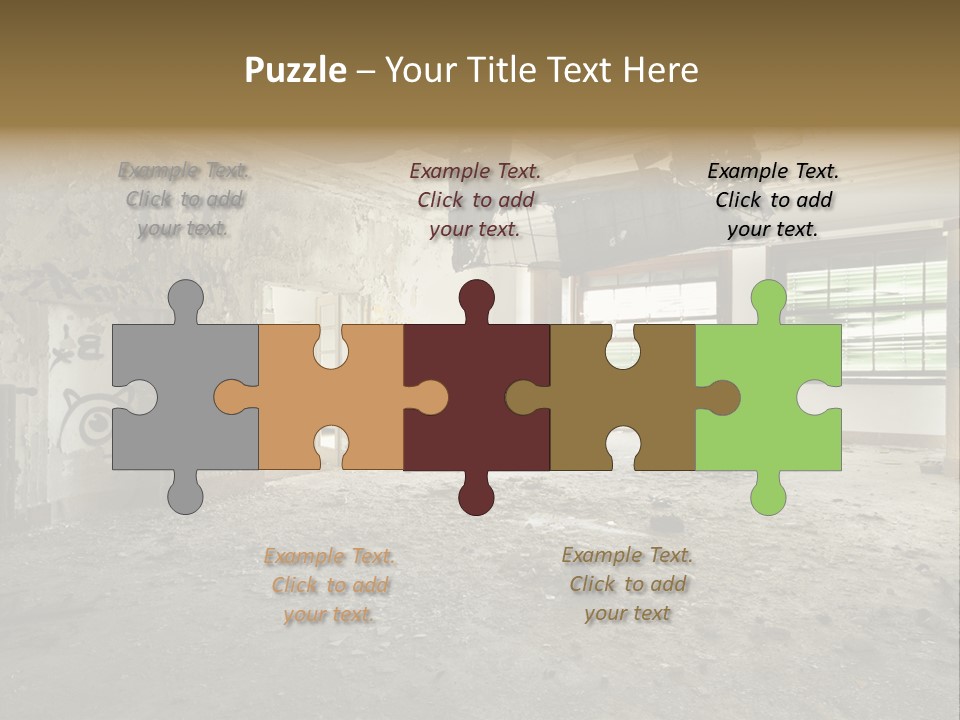 Deserted Home Damaged PowerPoint Template