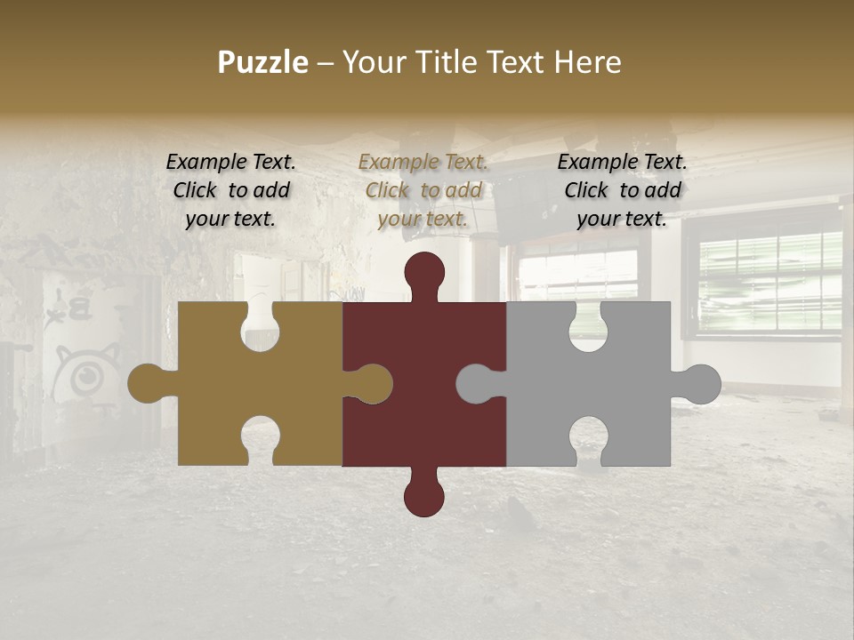 Deserted Home Damaged PowerPoint Template