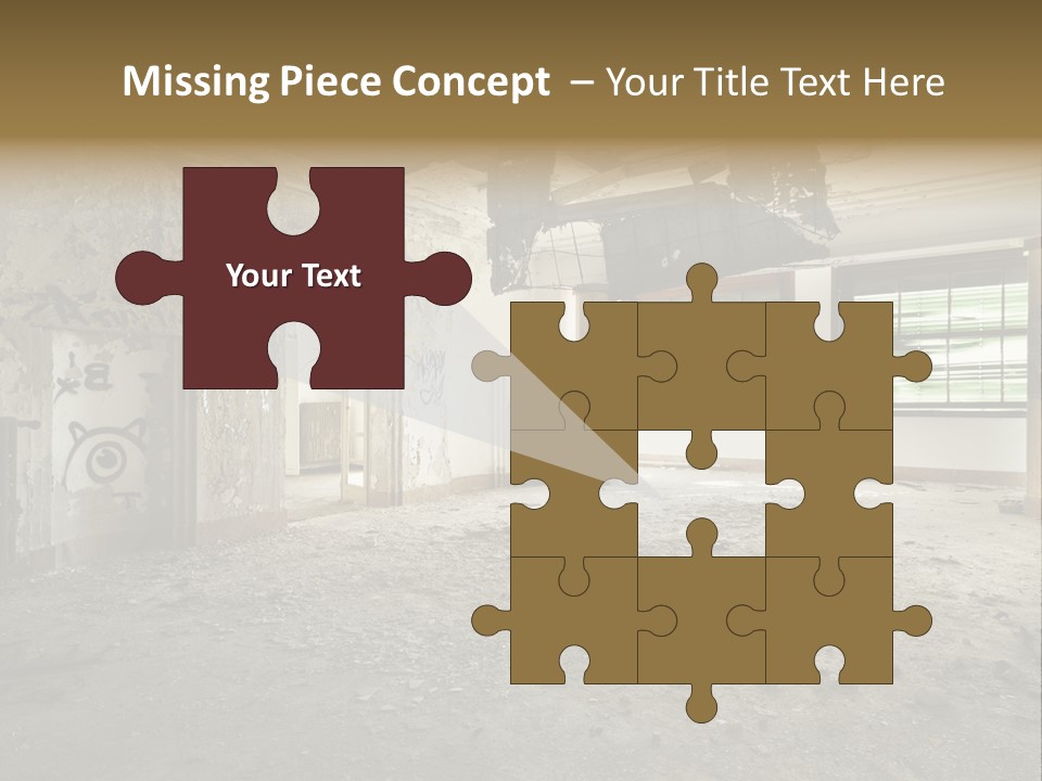 Deserted Home Damaged PowerPoint Template