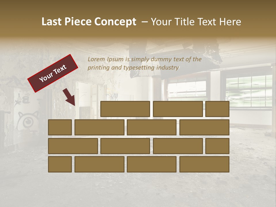 Deserted Home Damaged PowerPoint Template