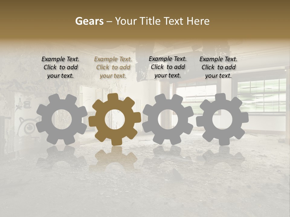 Deserted Home Damaged PowerPoint Template