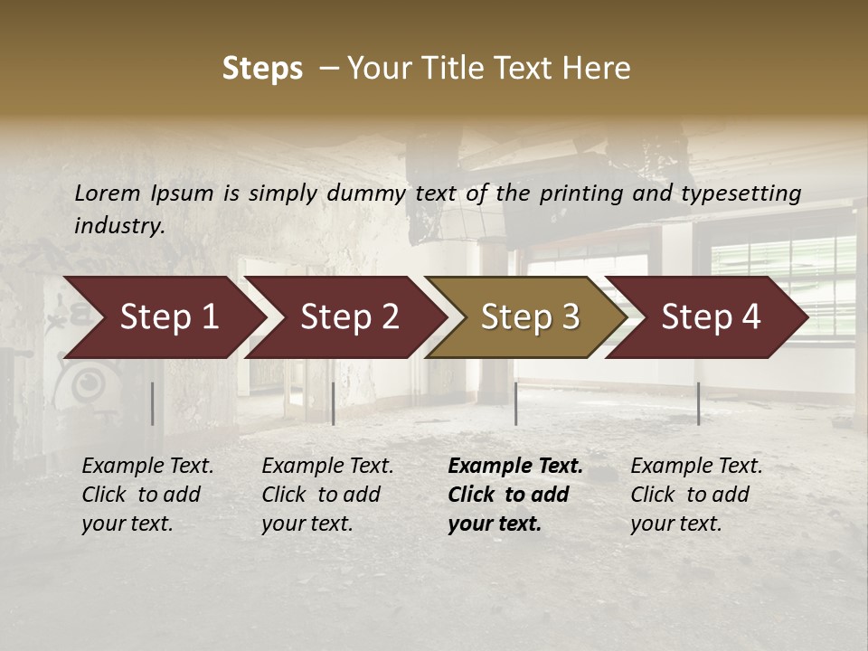 Deserted Home Damaged PowerPoint Template