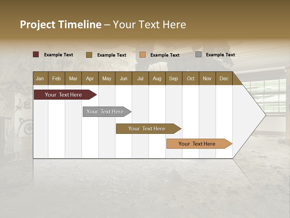 Deserted Home Damaged PowerPoint Template