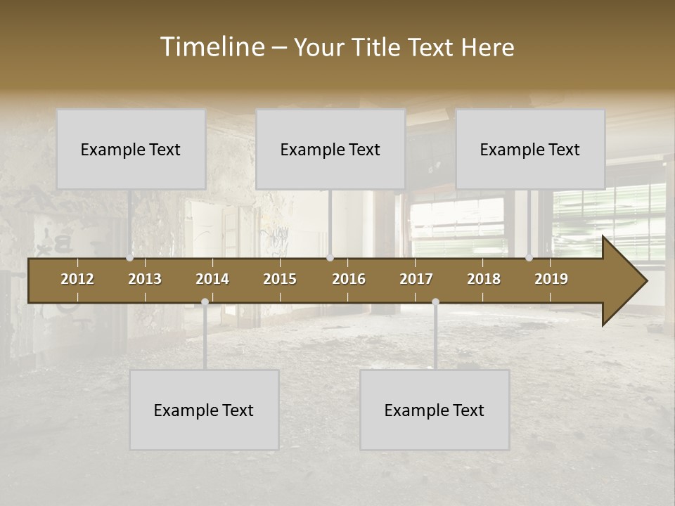 Deserted Home Damaged PowerPoint Template