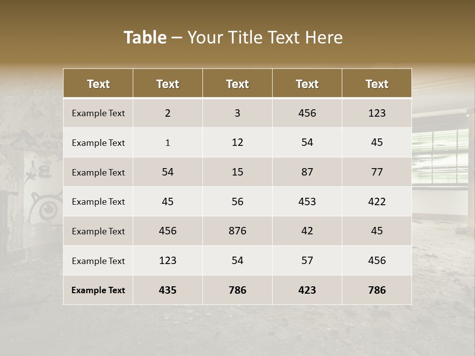 Deserted Home Damaged PowerPoint Template