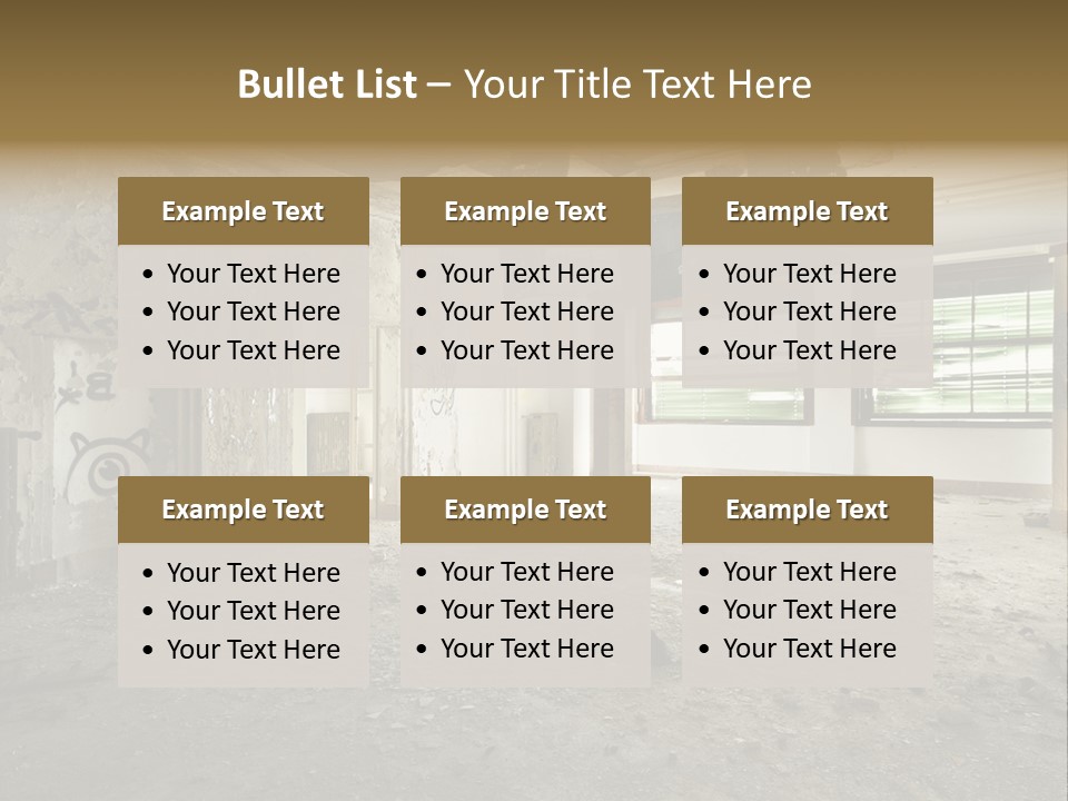 Deserted Home Damaged PowerPoint Template
