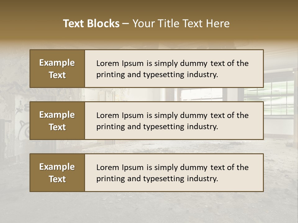 Deserted Home Damaged PowerPoint Template