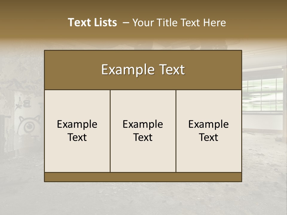 Deserted Home Damaged PowerPoint Template