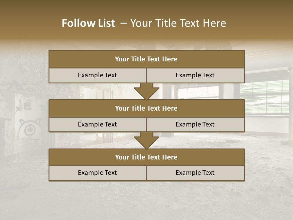 Deserted Home Damaged PowerPoint Template