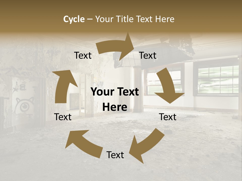 Deserted Home Damaged PowerPoint Template