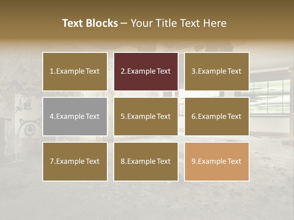 Deserted Home Damaged PowerPoint Template