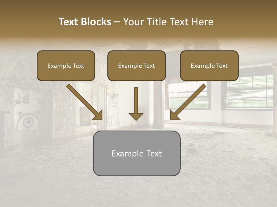 Deserted Home Damaged PowerPoint Template