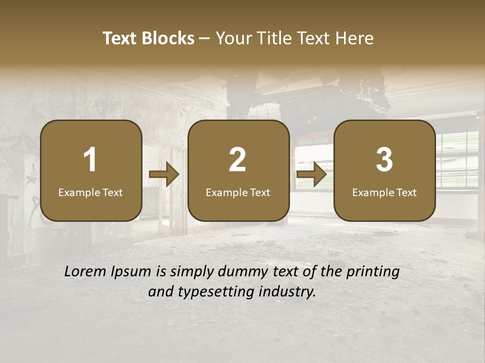 Deserted Home Damaged PowerPoint Template