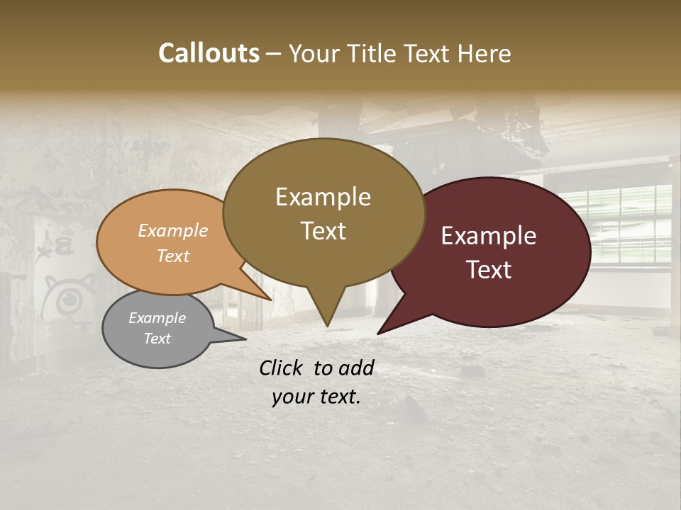 Deserted Home Damaged PowerPoint Template