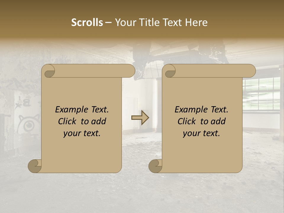 Deserted Home Damaged PowerPoint Template