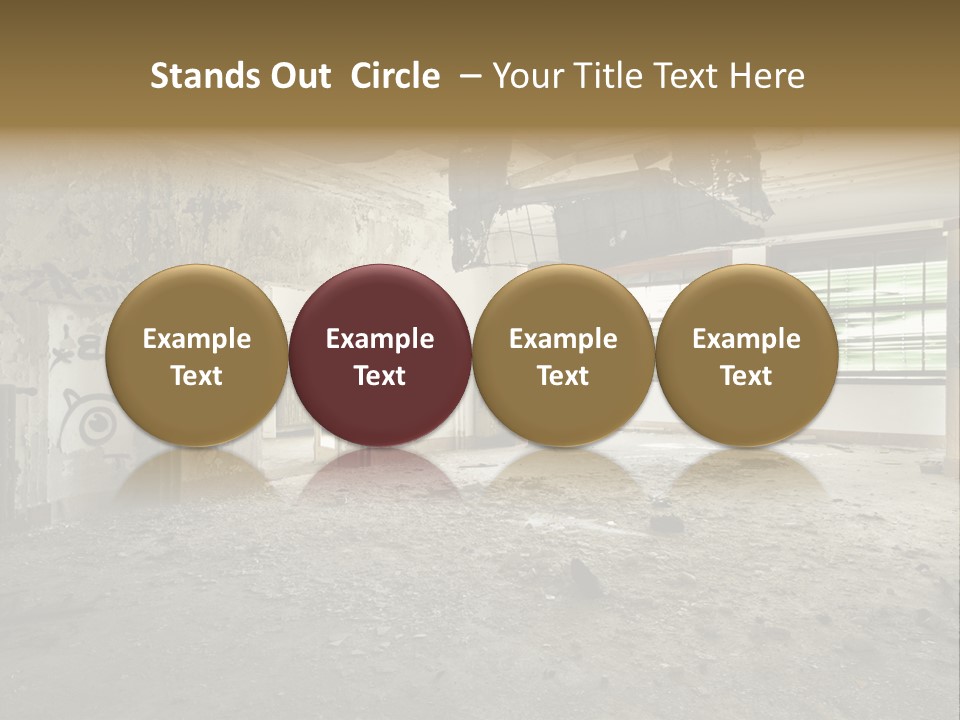 Deserted Home Damaged PowerPoint Template