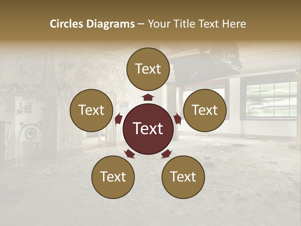 Deserted Home Damaged PowerPoint Template