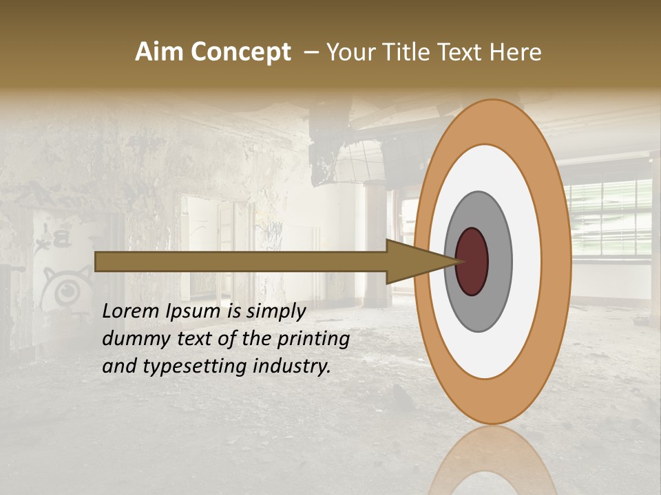 Deserted Home Damaged PowerPoint Template