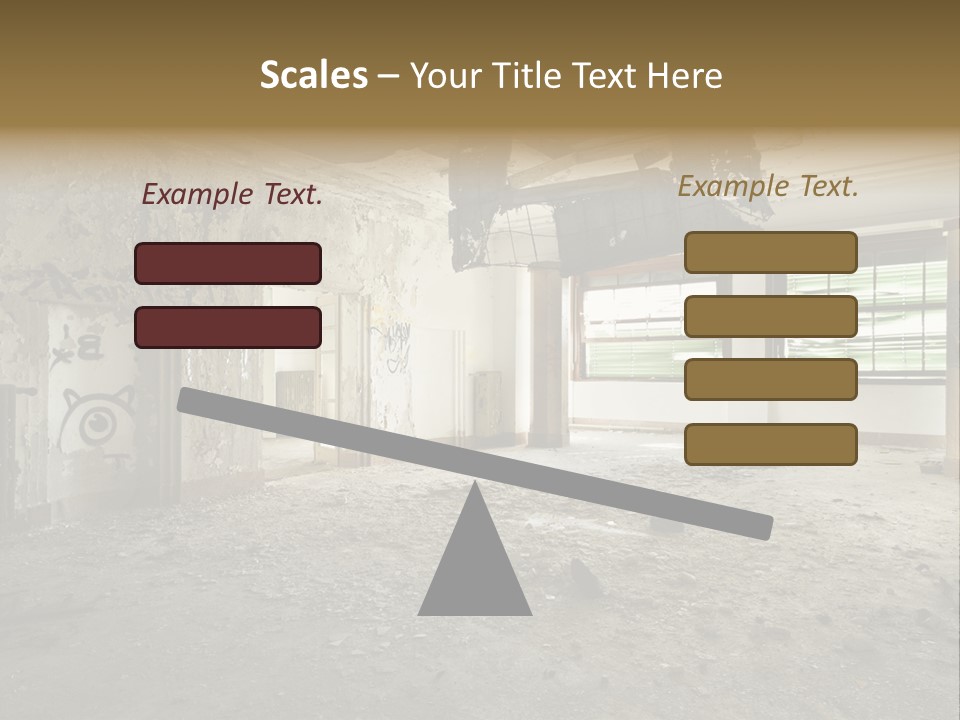Deserted Home Damaged PowerPoint Template