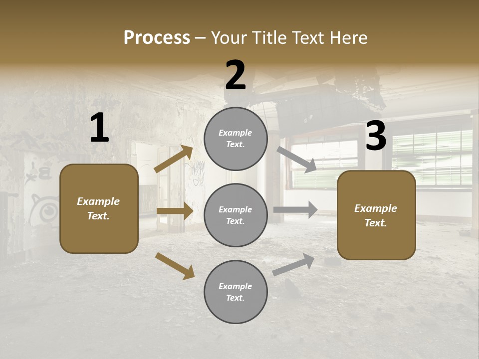 Deserted Home Damaged PowerPoint Template