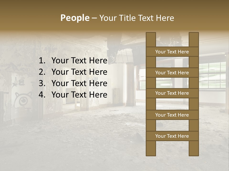 Deserted Home Damaged PowerPoint Template