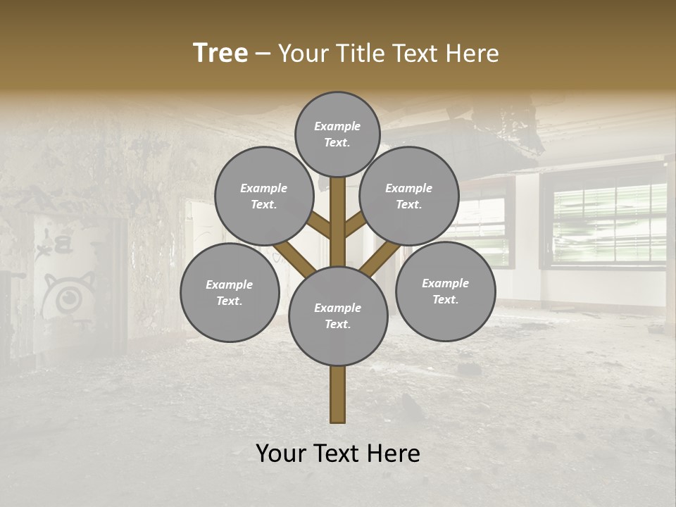 Deserted Home Damaged PowerPoint Template