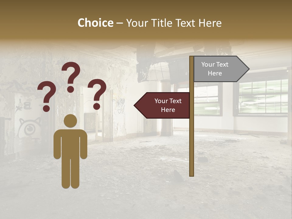 Deserted Home Damaged PowerPoint Template